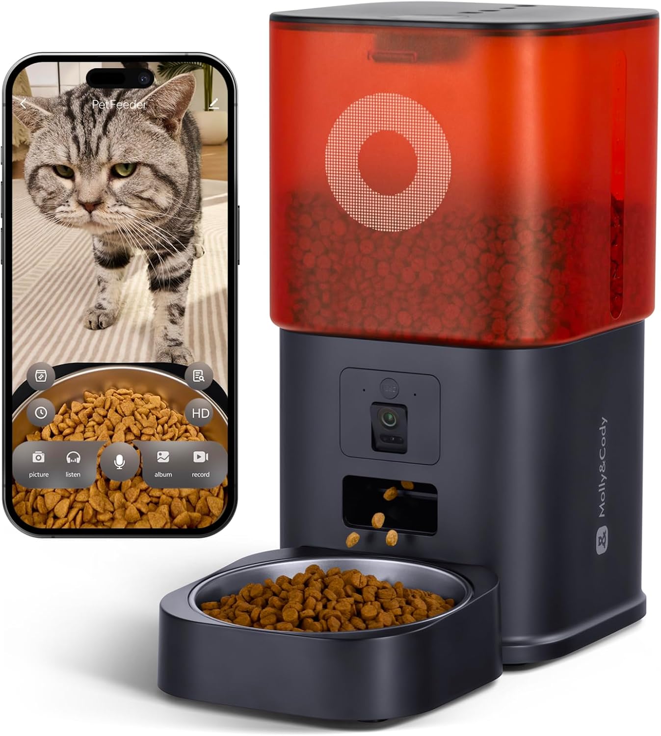 6L WiFi Smart Cat Feeder with Camera & Audio