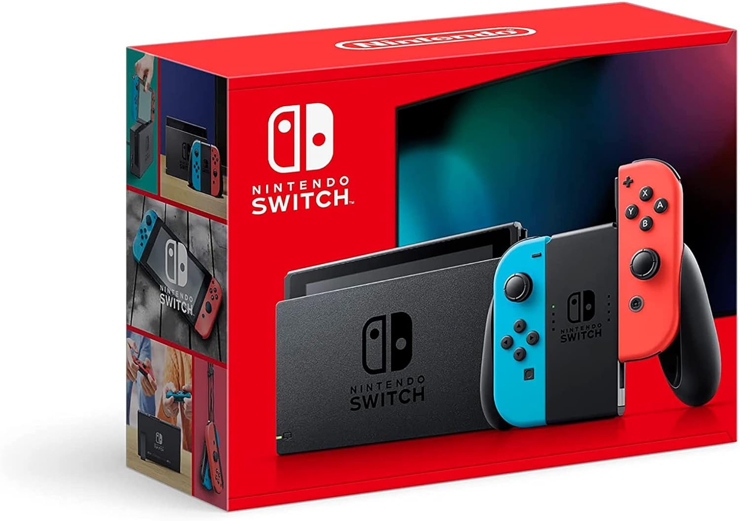 Nintendo Switch Console with Neon Blue & Neon Red Joy-Con